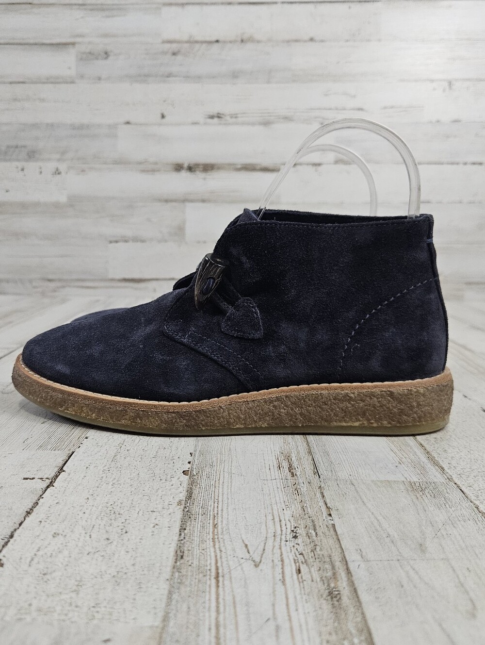 Trask Carissa Desert Blue Suede Boot Size 6 Western